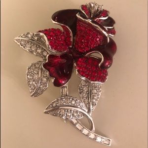 “Beautiful” Rose Brooch